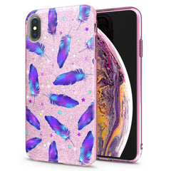 Lex Altern iPhone Glitter Case Magic Purple Feathers