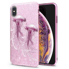 Lex Altern iPhone Glitter Case Pink Jellyfishes