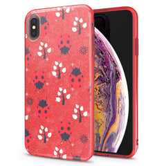 Lex Altern iPhone Glitter Case Red Ladybugs Pattern