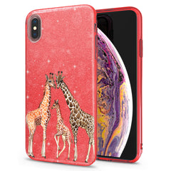 Lex Altern iPhone Glitter Case Giraffe Family