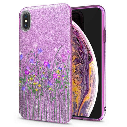 Lex Altern iPhone Glitter Case Cute Wildflowers Art