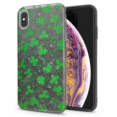 Lex Altern iPhone Glitter Case Green Clover