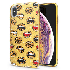 Lex Altern iPhone Glitter Case Leopard Lips