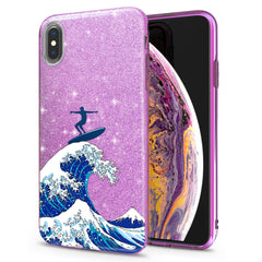 Lex Altern iPhone Glitter Case Surfing the Great Wave
