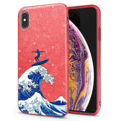 Lex Altern iPhone Glitter Case Surfing the Great Wave