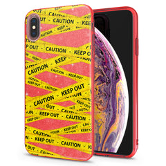 Lex Altern iPhone Glitter Case Yellow Tapes