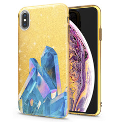 Lex Altern iPhone Glitter Case Blue Crystals