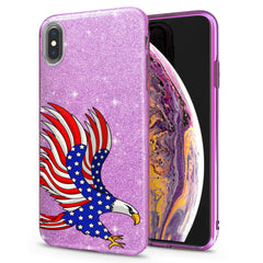 Lex Altern iPhone Glitter Case American Flag Eagle