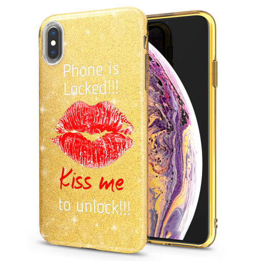 Lex Altern iPhone Glitter Case Quote Lips