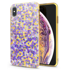 Lex Altern iPhone Glitter Case Purple Circles