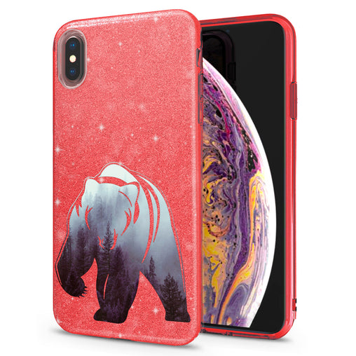 Lex Altern iPhone Glitter Case Forest Bear