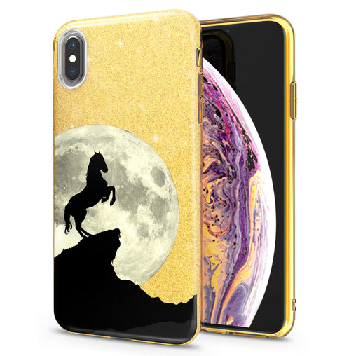 Lex Altern iPhone Glitter Case Moon Horse