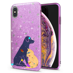 Lex Altern iPhone Glitter Case Cat and Dog