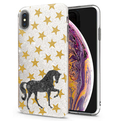 Lex Altern iPhone Glitter Case Black Horse