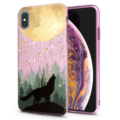 Lex Altern iPhone Glitter Case Forest Wolf