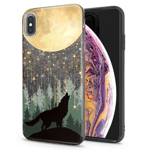 Lex Altern iPhone Glitter Case Forest Wolf