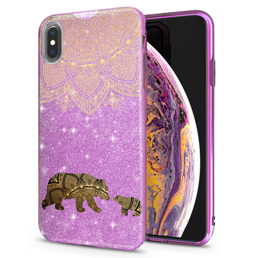 Lex Altern iPhone Glitter Case Mandala Bears