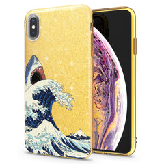 Lex Altern iPhone Glitter Case Shark Great Wave