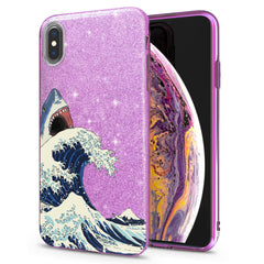Lex Altern iPhone Glitter Case Shark Great Wave