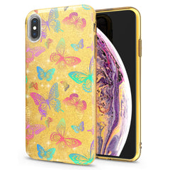 Lex Altern iPhone Glitter Case Colorful Butterflies
