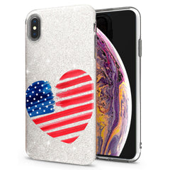 Lex Altern iPhone Glitter Case Flag Heart