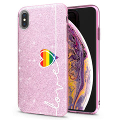 Lex Altern iPhone Glitter Case Rainbow Love