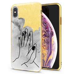 Lex Altern iPhone Glitter Case Couple Hands