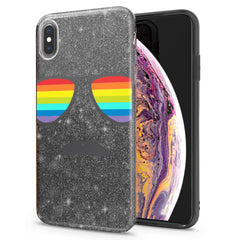 Lex Altern iPhone Glitter Case Rainbow Glasses
