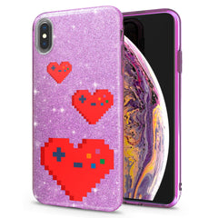 Lex Altern iPhone Glitter Case Pixel Hearts