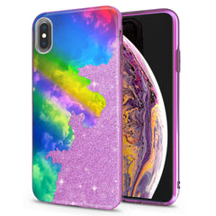 Lex Altern iPhone Glitter Case Colorful Clouds