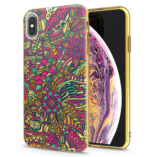 Lex Altern iPhone Glitter Case Abstract Floral Art