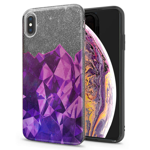 Lex Altern iPhone Glitter Case Volume Purple Stone