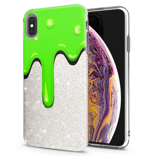 Lex Altern iPhone Glitter Case Green Paint