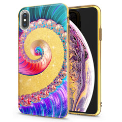 Lex Altern iPhone Glitter Case Fractal Purple Abstract