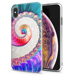 Lex Altern iPhone Glitter Case Fractal Purple Abstract