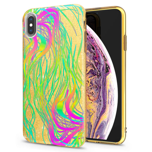Lex Altern iPhone Glitter Case Multicolored Lines