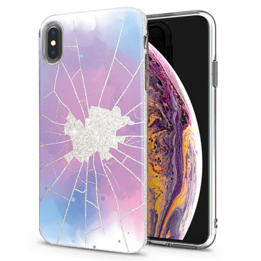 Lex Altern iPhone Glitter Case Cracked Glass