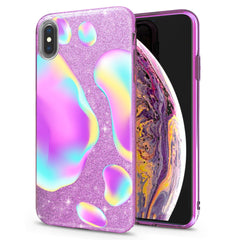 Lex Altern iPhone Glitter Case Purple Oil