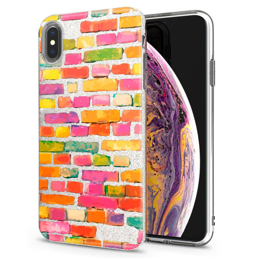Lex Altern iPhone Glitter Case Colored Brick Wall