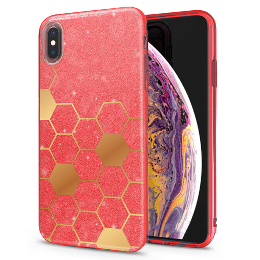 Lex Altern iPhone Glitter Case Abstract Honeycombs