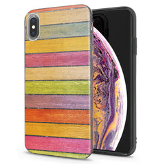 Lex Altern iPhone Glitter Case Colored Wooden Boards