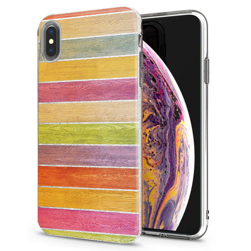 Lex Altern iPhone Glitter Case Colored Wooden Boards