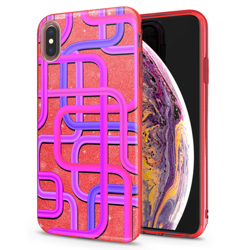 Lex Altern iPhone Glitter Case Purple Tubes