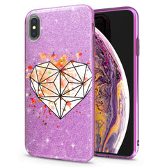 Lex Altern iPhone Glitter Case Geometric Heart