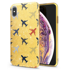Lex Altern iPhone Glitter Case Plane Pattern
