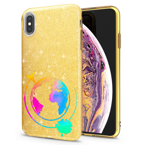 Lex Altern iPhone Glitter Case Rainbow Planet