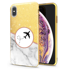 Lex Altern iPhone Glitter Case Marble Plane
