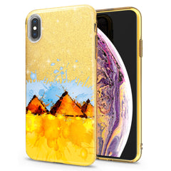 Lex Altern iPhone Glitter Case Watercolor Pyramids
