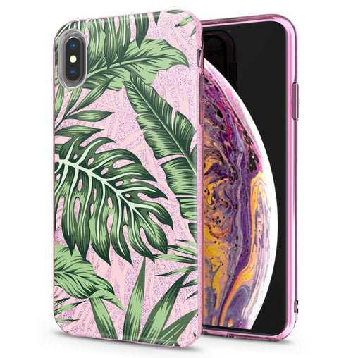 Lex Altern iPhone Glitter Case Tropical Leaves