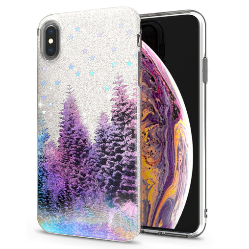 Lex Altern iPhone Glitter Case Colorful Forest Theme